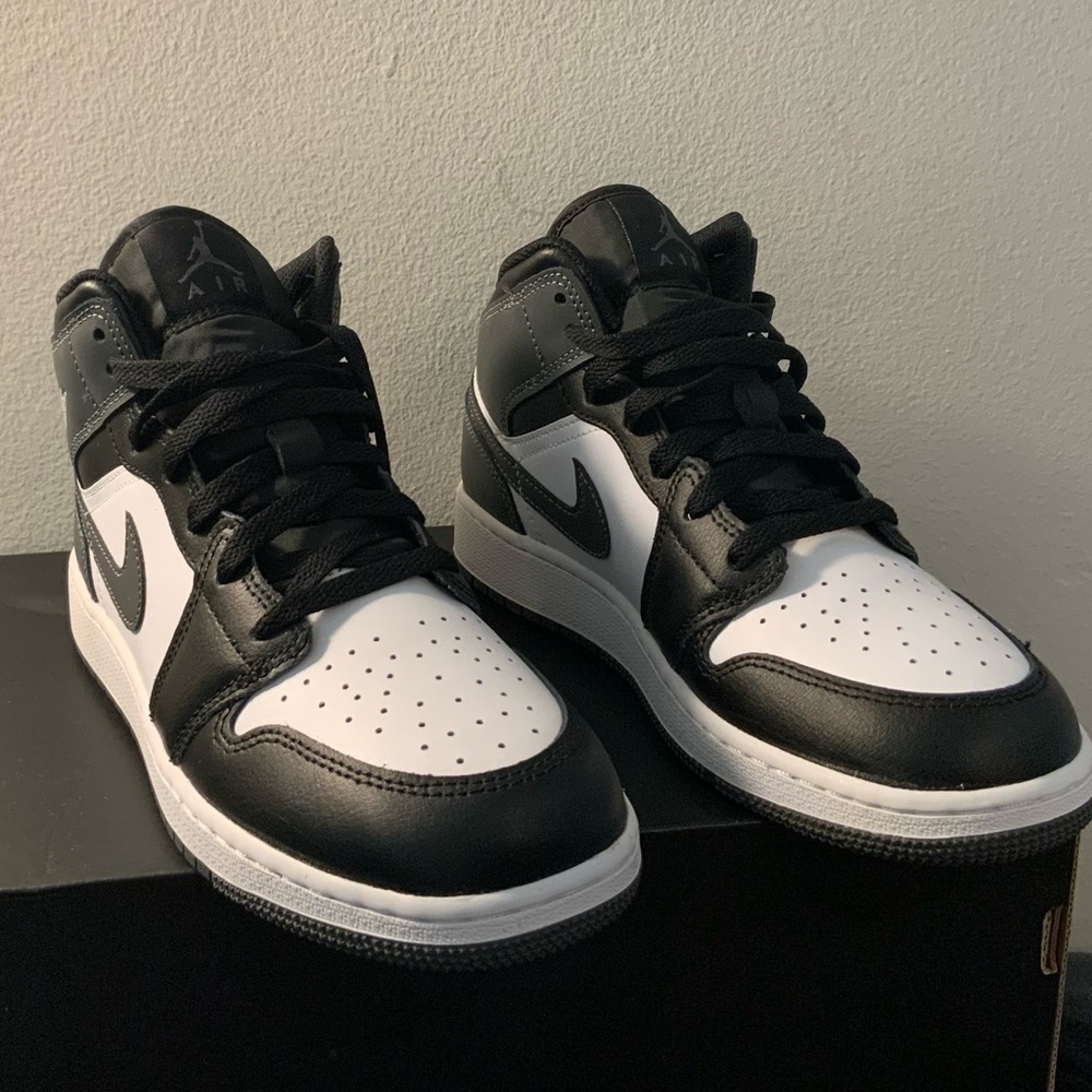 Black and White High-Top Sneakers